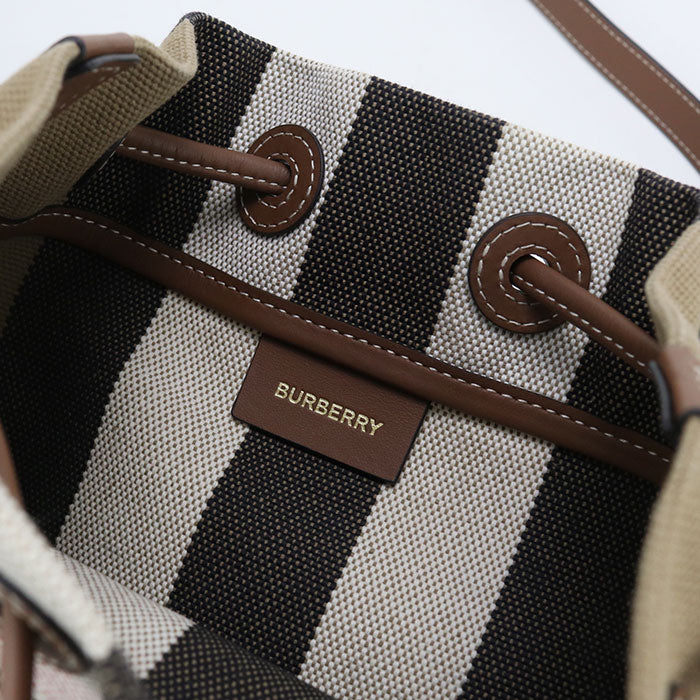 BURBERRY bucket Nova Check Diagonal shoulder bag canvas Women