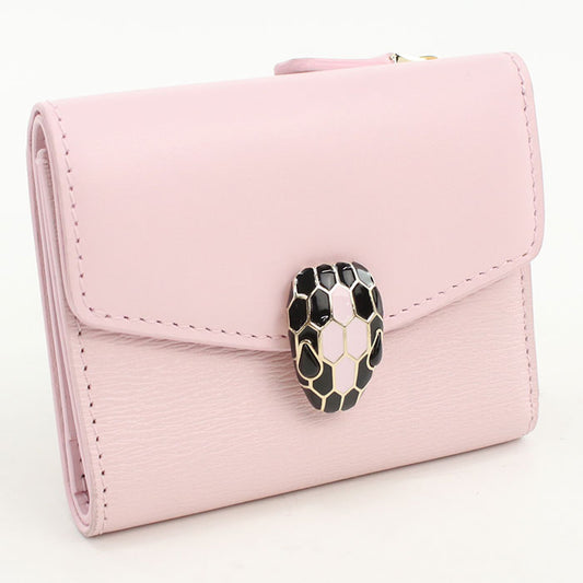 BVLGARI Serpenti Forever Three fold wallet Calfskin Women's