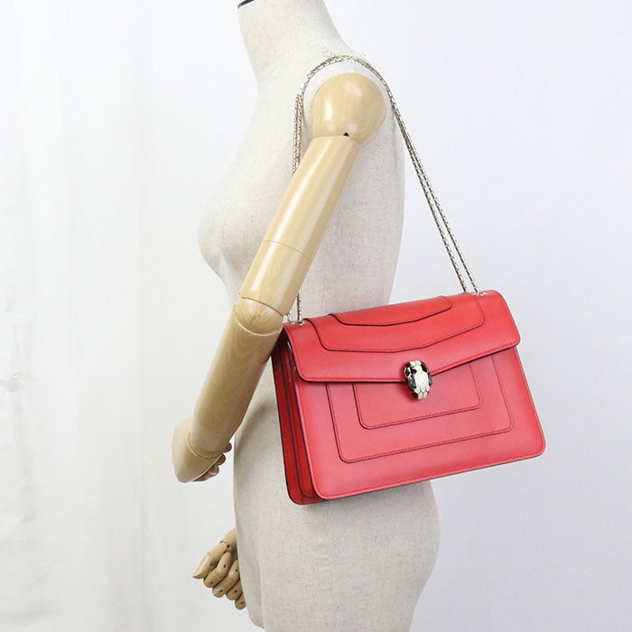 BVLGARI Chain Serpenti Forever Shoulder Bag Calfskin Women's