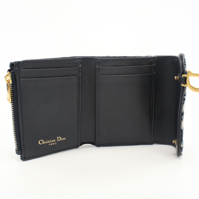 Dior Lotus wallet saddle S5652CTZQ_M928 Tri-fold wallet Jacquard Women