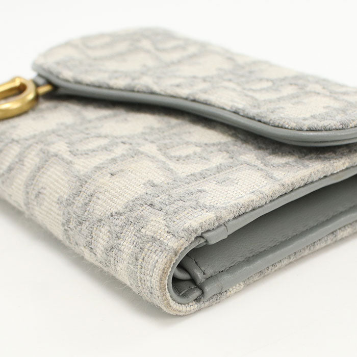 Dior Lotus wallet saddle S5652CTZQ_M932 Tri-fold wallet Jacquard Women