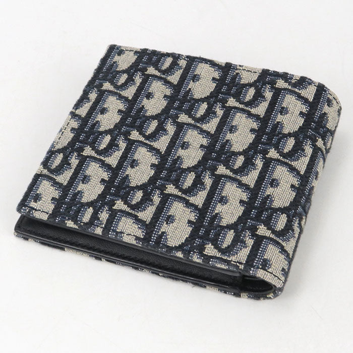 Dior Wallet with coin case Dior Oblique Folded wallet Jacquard Men's