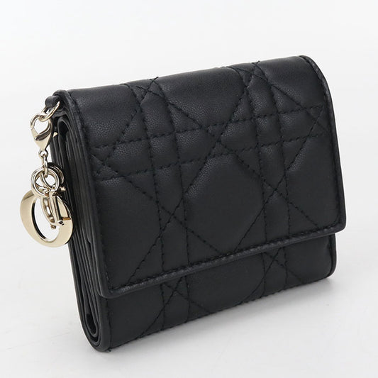 Dior Lotus Wallet Lady Dior S0181ONMJ_M900 Three fold wallet lambskin Women's