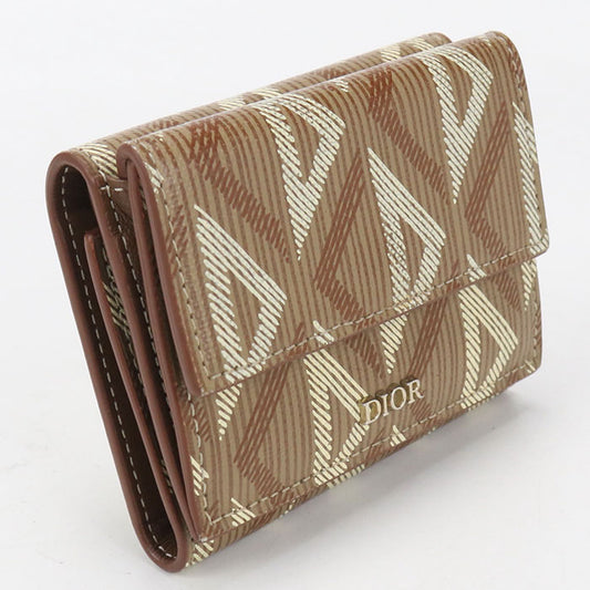 Dior cd diamond Three fold wallet PVC Men's