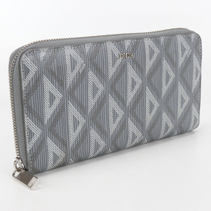 Dior Long zip wallet cd diamond PurseZip Around PVC Men's