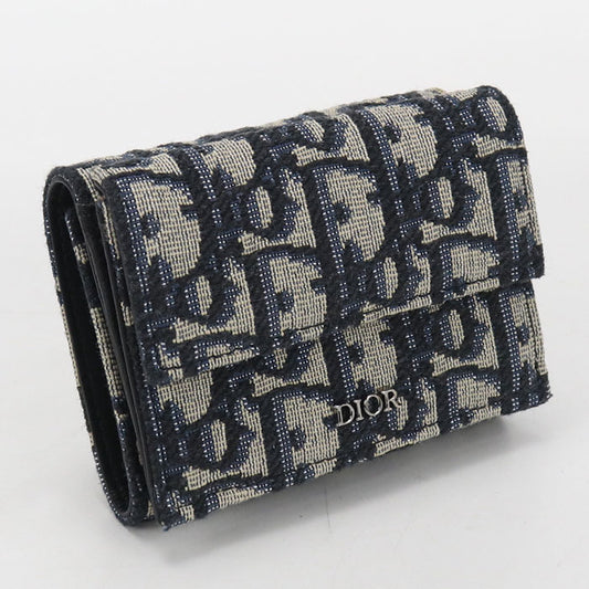 Dior Compact wallet Dior Oblique Three fold wallet Jacquard Women's