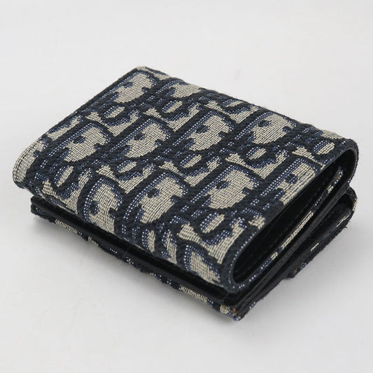 Dior Compact wallet Dior Oblique Three fold wallet Jacquard Women's