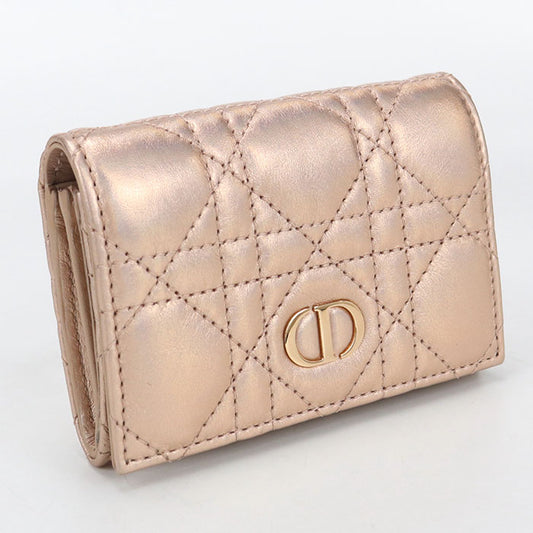 Dior Glycine Wallet Dior Caro Folded wallet Calfskin Women's