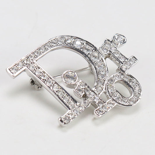 DIOR logo CD93172 Brooch Rhinestone / Rhinestone Logo Brooch Women