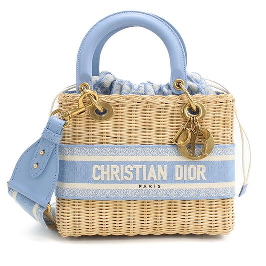 DIOR Lady DIOR Medium Handbag Wicker / Jacquard Women