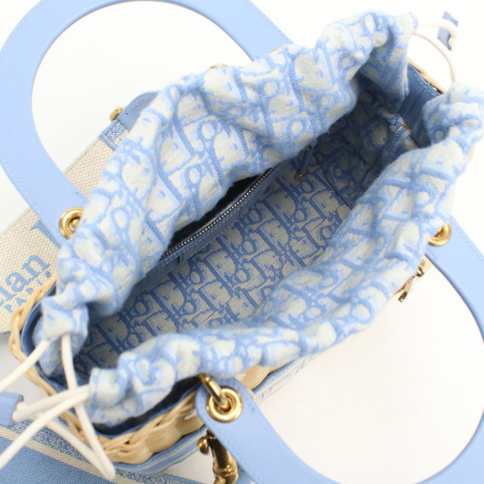 DIOR Lady DIOR Medium Handbag Wicker / Jacquard Women