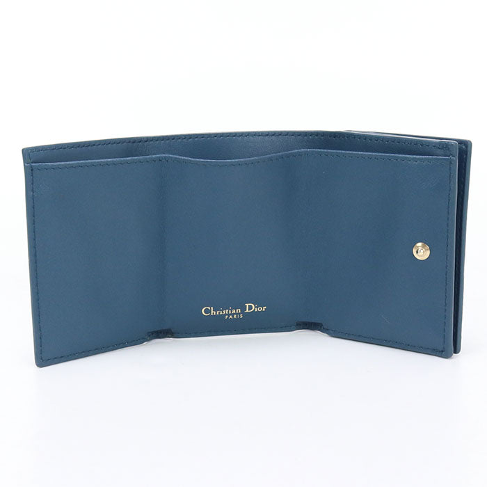 DIOR Tri-fold wallet DIOR Caro Three fold wallet leather Women