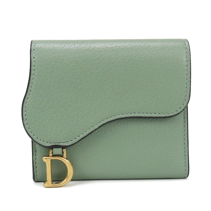 DIOR Lotus Wallet saddle CD96503 Three fold wallet leather / Lotus Wallet Women