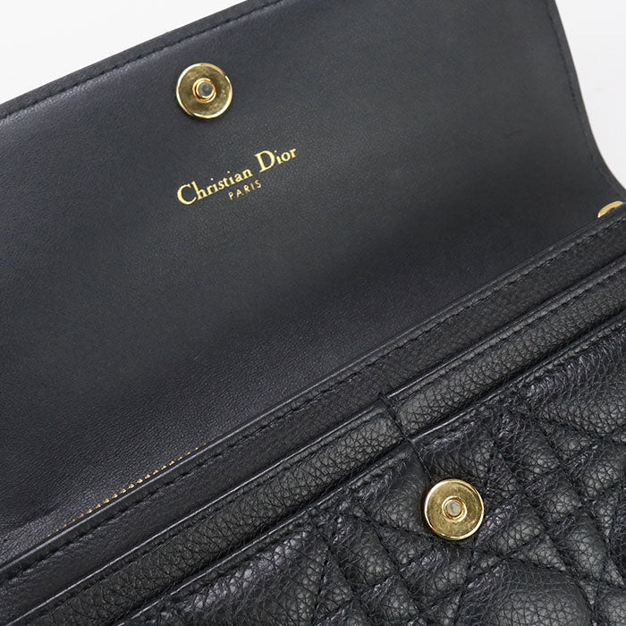 DIOR Orchid Long Wallet DIOR Caro S5039 UWHC M900 Long wallet with double fold coin purse Calfskin Women