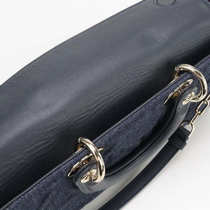 DIOR Medium 2WAY Lady D-Joy M0540 Handbag denim / Calfskin Women
