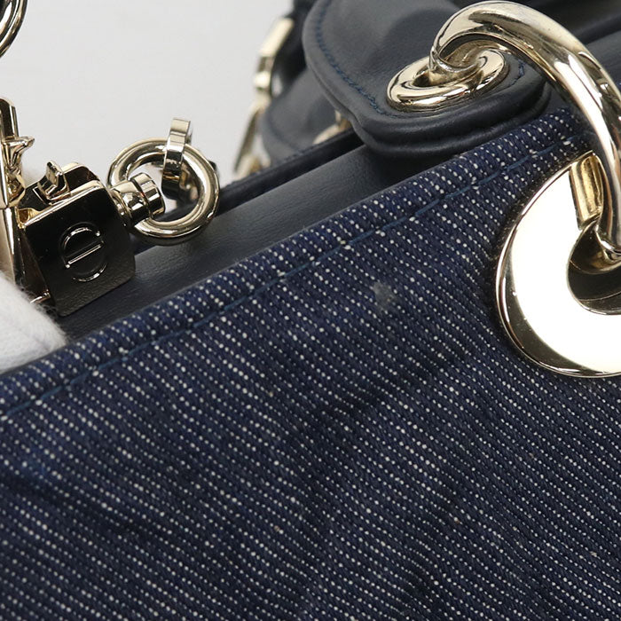 DIOR Medium 2WAY Lady D-Joy M0540 Handbag denim / Calfskin Women