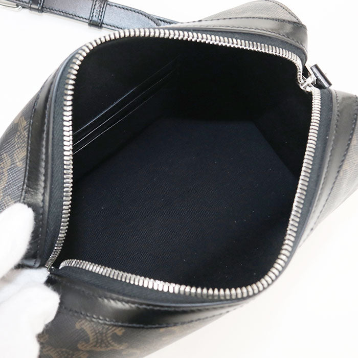 CELINE Triomphe canvas 120502FQM.38SI Mini Boston PVC Men