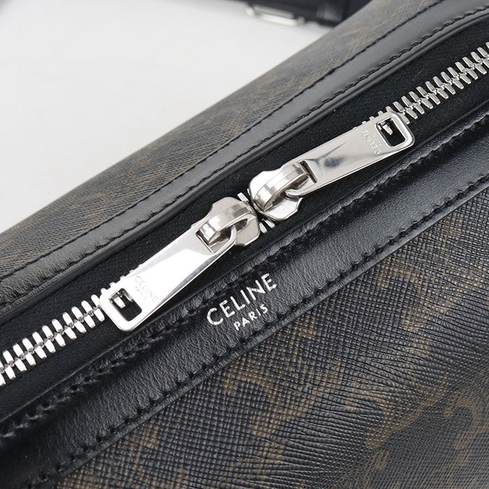 CELINE Triomphe canvas 120502FQM.38SI Mini Boston PVC Men
