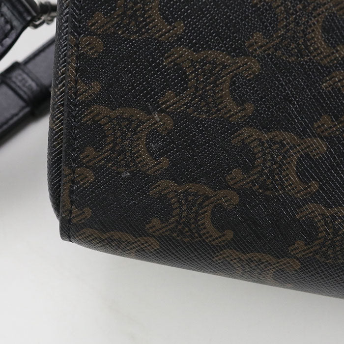 CELINE Triomphe canvas 120502FQM.38SI Mini Boston PVC Men