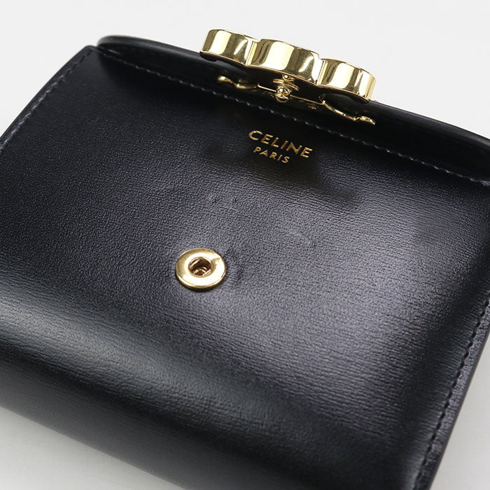 CELINE Small flap wallet Triomphe 10D783DPV.38NO Tri-fold wallet Calfskin Women