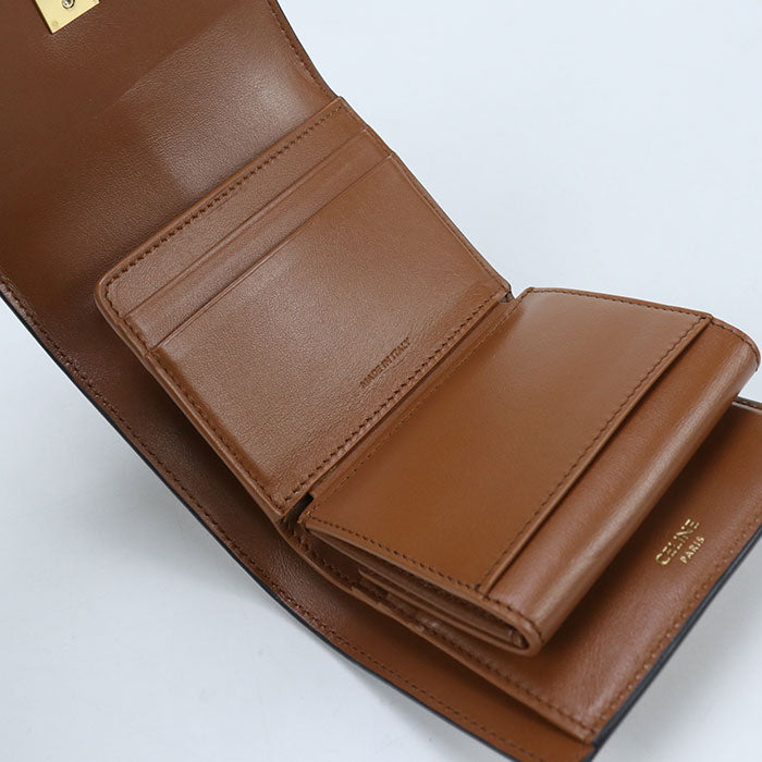 CELINE Small trifold wallet 16 (Saise) 10F523CQ7 04LU Three fold wallet Calfskin Women