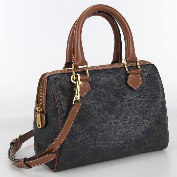 CELINE Small Boston Triomphe canvas Handbag PVC Women