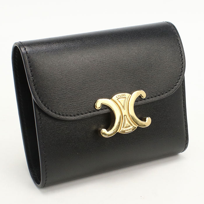 CELINE Small flap wallet Triomphe 10D783DPV.38NO Tri-fold wallet Calfskin Women
