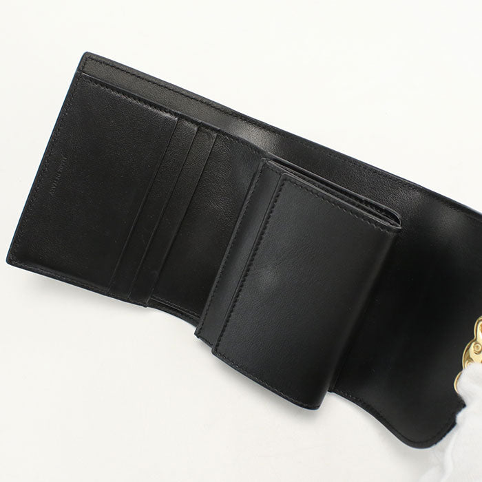 CELINE Small flap wallet Triomphe 10D783DPV.38NO Tri-fold wallet Calfskin Women