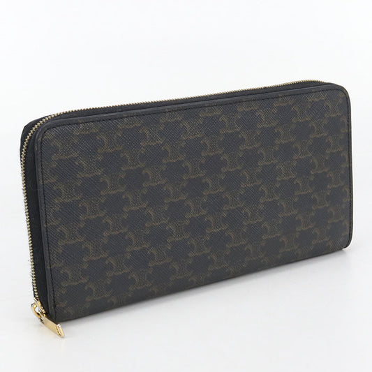 CELINE Large zip wallet Triomphe canvas 10B552BQ3.38NO PurseZip Around PVC Women