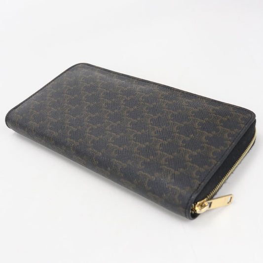 CELINE Large zip wallet Triomphe canvas 10B552BQ3.38NO PurseZip Around PVC Women