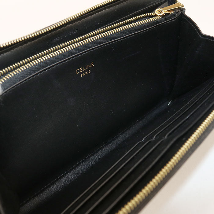 CELINE Large zip wallet Triomphe canvas 10B552BQ3.38NO PurseZip Around PVC Women