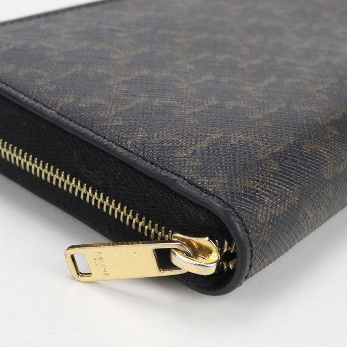 CELINE Large zip wallet Triomphe canvas 10B552BQ3.38NO PurseZip Around PVC Women