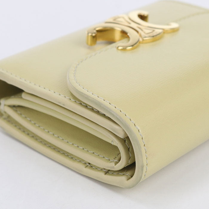 CELINE Small flap wallet Triomphe 10D78 3DPV Three fold wallet Calfskin Women
