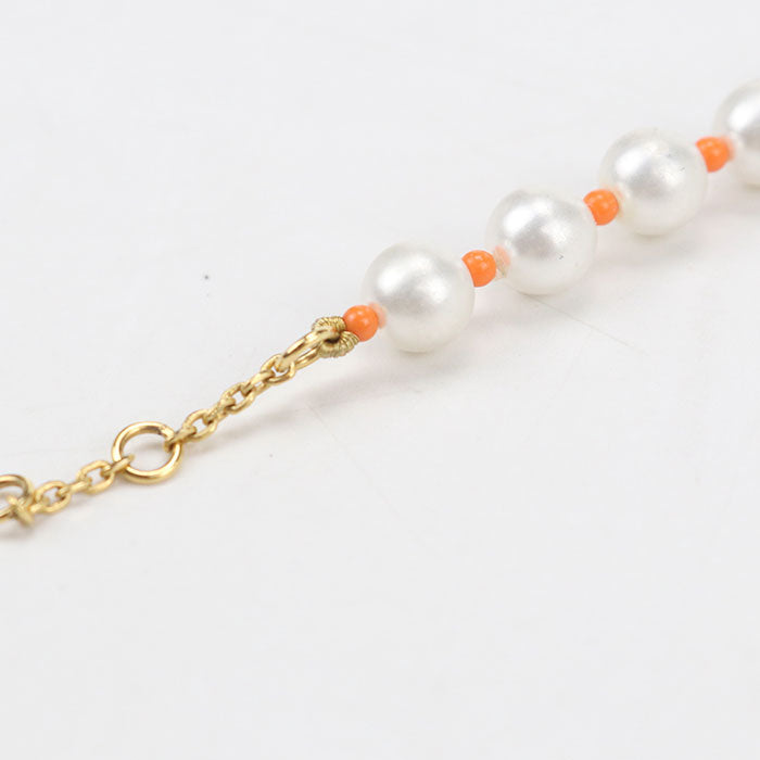 CELINE Pearl Bracelet Triomphe Bracelet / brass / Resin pearl Women