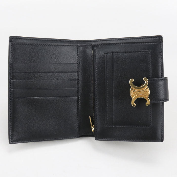 CELINE Medium strap wallet Triomphe 10M913GHH.38NO Folded wallet Calfskin Women