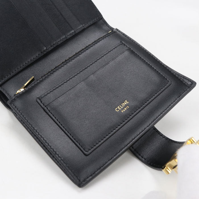 CELINE Medium strap wallet Triomphe 10M913GHH.38NO Folded wallet Calfskin Women