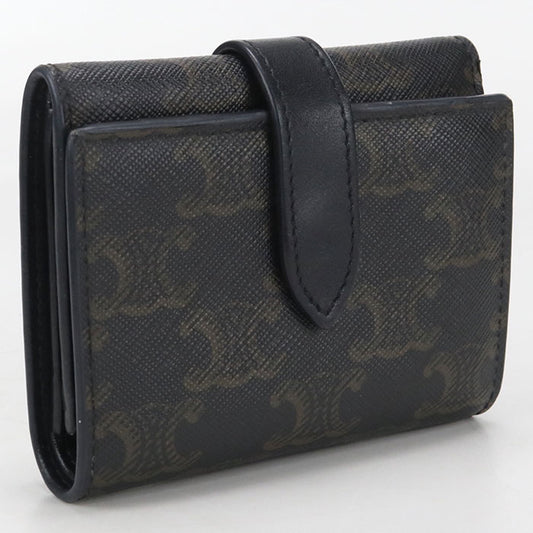 CELINE Triomphe canvas Tri-fold wallet PVC Men's