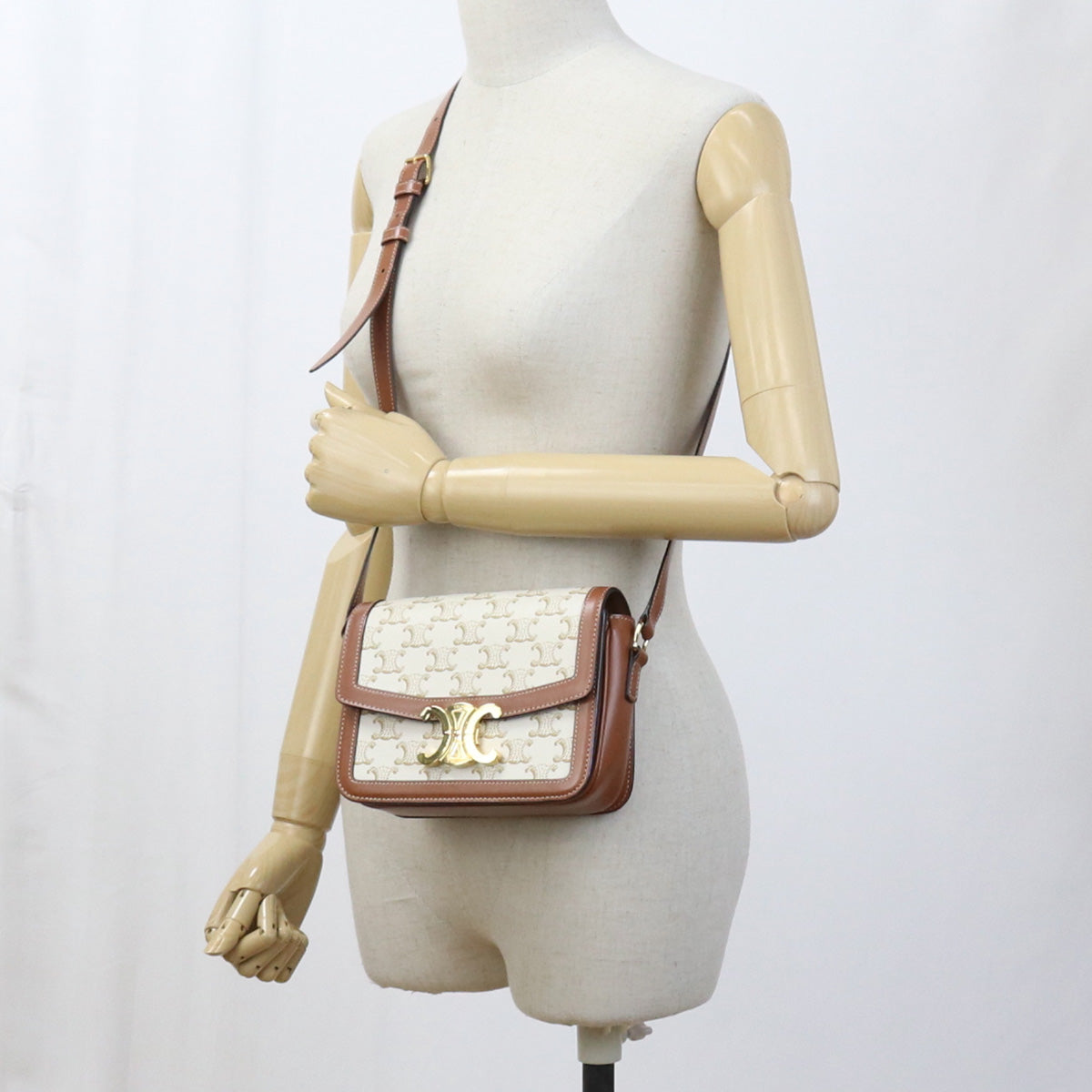CELINE teen triomphe bag Triomphe canvas CE85933 Shoulder bag PVC / teen triomphe bag Women