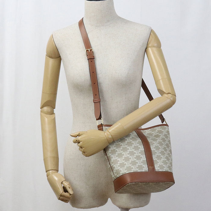 CELINE small bucket Triomphe canvas CE93259 Shoulder bag Calfskin / small bucket Women