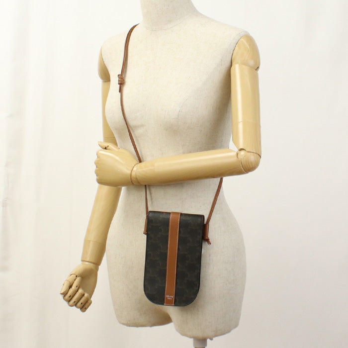 CELINE Mobile pouch Triomphe canvas CE93426 Shoulder bag PVC / Mobile pouch Women