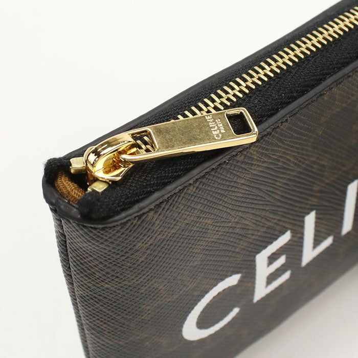 CELINE Coin purse Triomphe canvas 10C66 2CA2.38NO Coin Pocket PVC Women