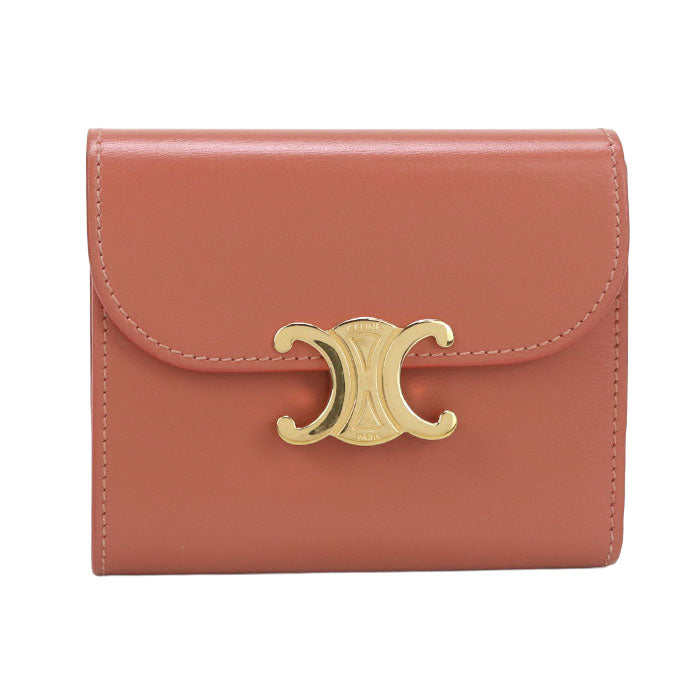 CELINE Small flap wallet Triomphe 10D78 3DPV Three fold wallet Calfskin Women