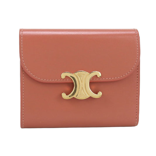 CELINE Small flap wallet Triomphe 10D78 3DPV Three fold wallet Calfskin Women