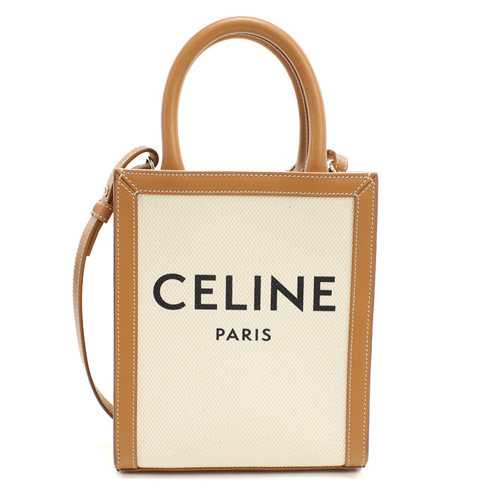 CELINE 2WAY Mini vertical hippopotamus 19330 2BNZ.02NT Handbag canvas / Calfskin Women