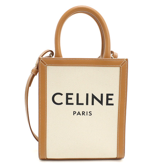 CELINE 2WAY Mini vertical hippopotamus 19330 2BNZ.02NT Handbag canvas / Calfskin Women
