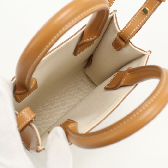 CELINE 2WAY Mini vertical hippopotamus 19330 2BNZ.02NT Handbag canvas / Calfskin Women