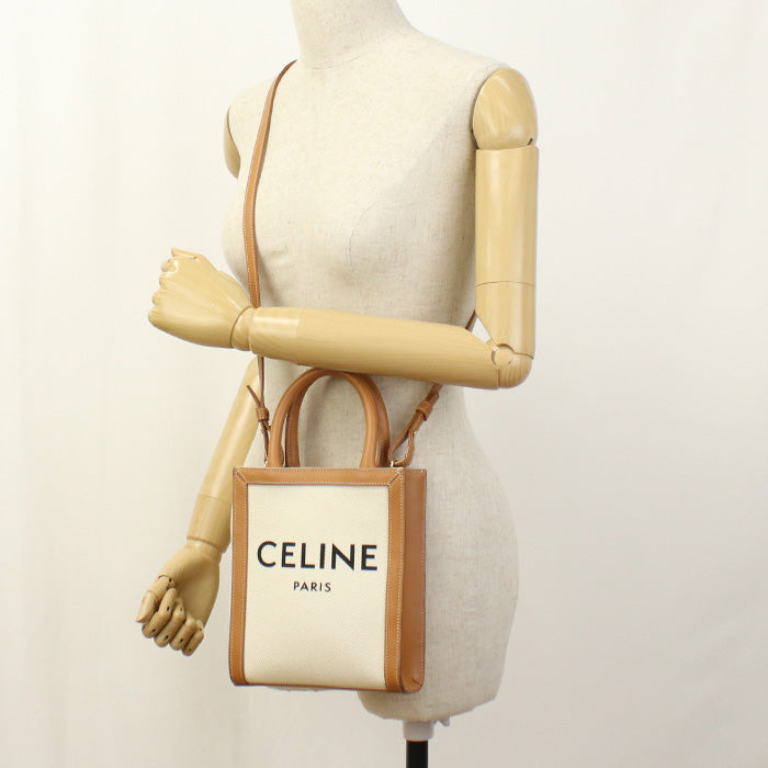 CELINE 2WAY Mini vertical hippopotamus 19330 2BNZ.02NT Handbag canvas / Calfskin Women