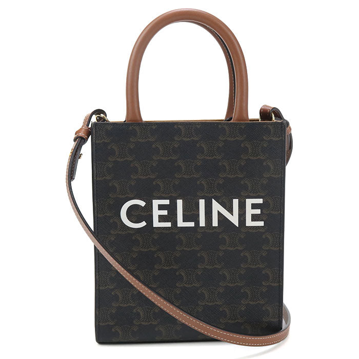 CELINE Mini vertical hippopotamus Triomphe canvas Handbag Triomphe canvas / leather Women