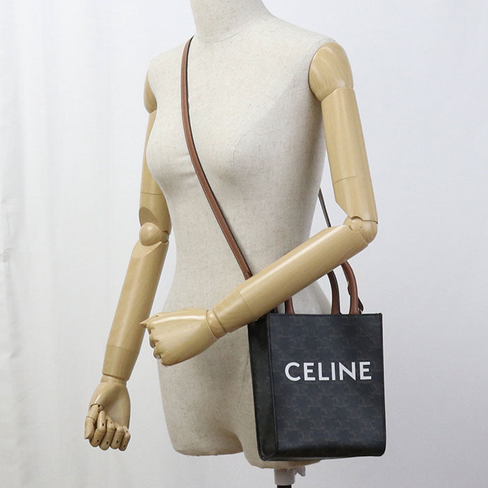 CELINE Mini vertical hippopotamus Triomphe canvas Handbag Triomphe canvas / leather Women