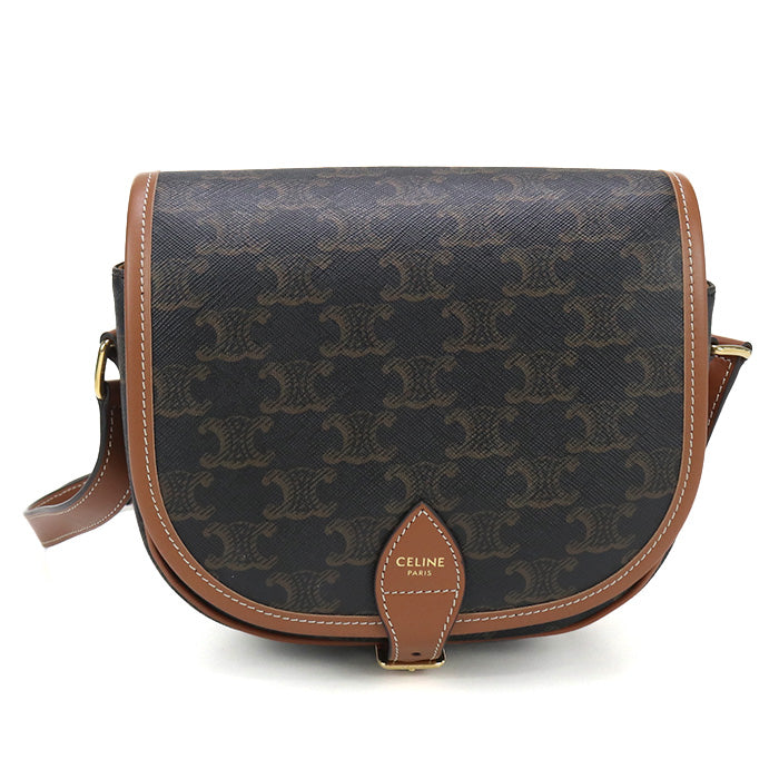 CELINE Medium Falco Bag Triomphe canvas CE96272 Shoulder bag / Medium Falco Bag / leather Women
